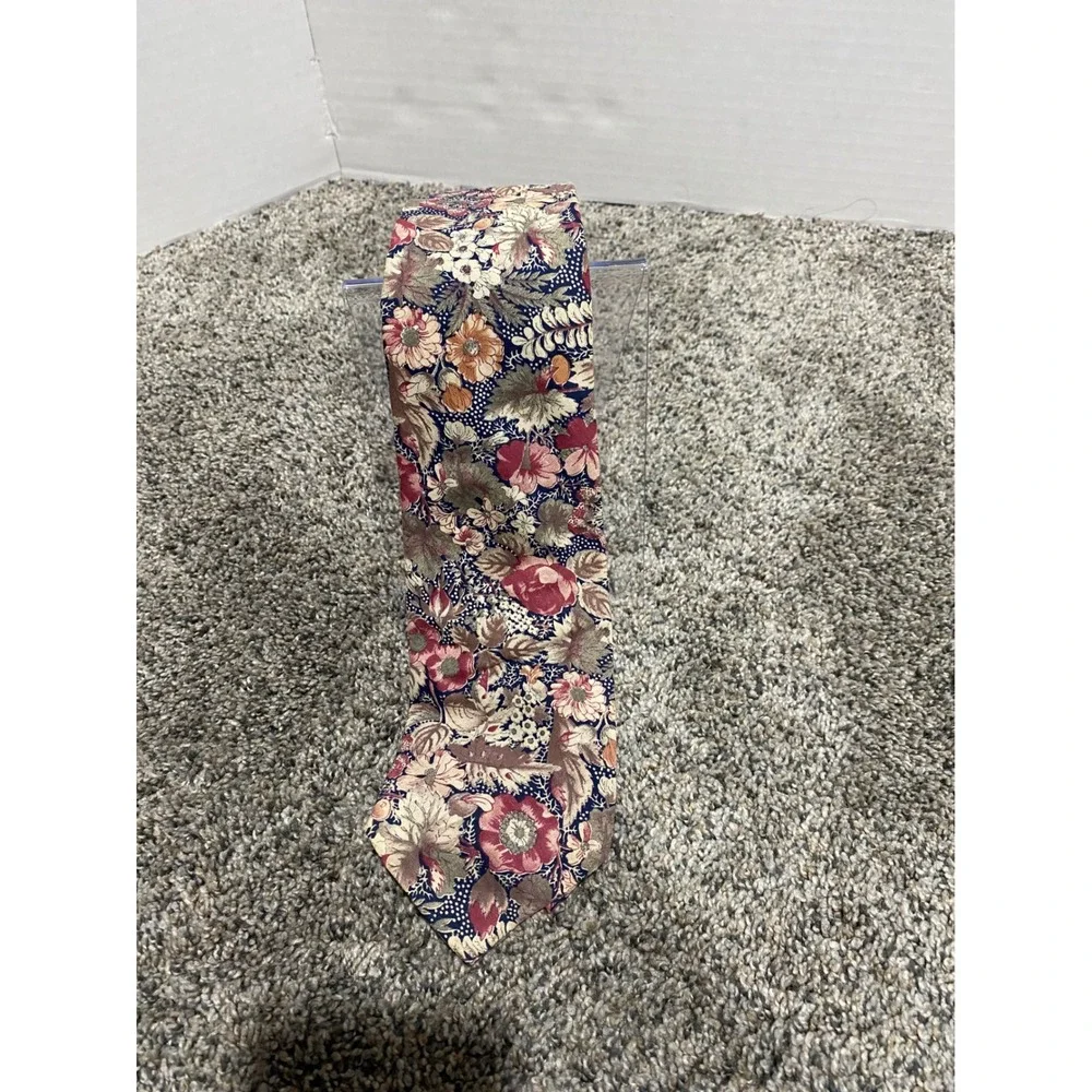 Necktie Tango by Max Raab Mens Multicolor Excellent Floral Cotton OS